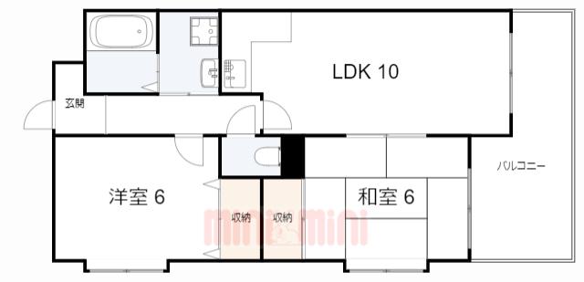HOUSE20(2LDK/3階)の間取り写真
