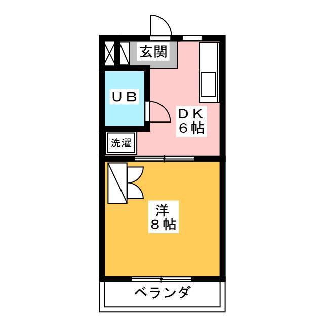 グッドフェローズ(1DK/1階)の間取り写真