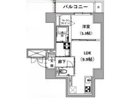 RESIDENCE OUJI YAMADAYA(1LDK/7階)の間取り写真