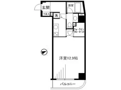 スカーラ文京本郷スカイプラザ(1K/2階)の間取り写真