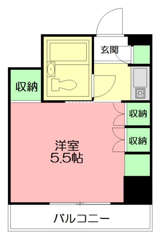 第12明智ビル(1K/2階)の間取り写真