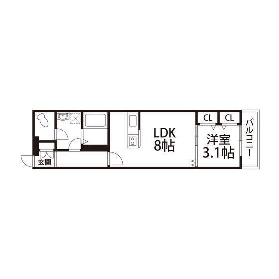 JOYOUS LIFE 台原(1LDK/2階)の間取り写真
