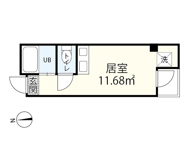 トレックス(ワンルーム/3階)の間取り写真