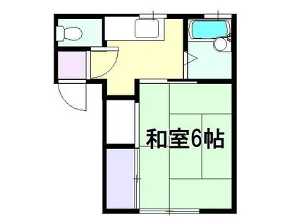 シャンハイツK1(1K/2階)の間取り写真