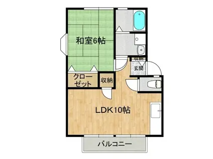 パークハウス(1LDK/1階)の間取り写真