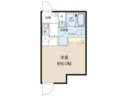 レピュア蓮根レジデンスウエスト(1K/4階)の間取り写真