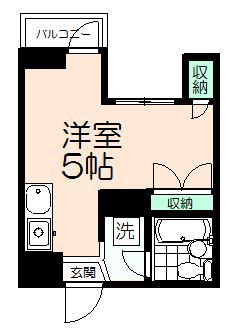サンドルフ多摩(ワンルーム/2階)の間取り写真