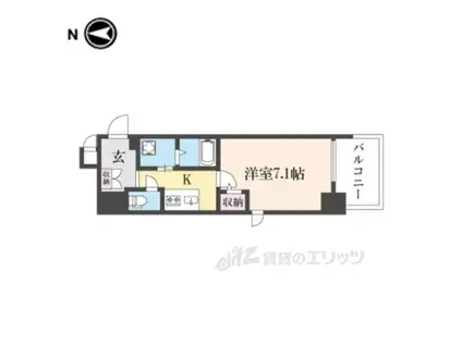 ESTRUTH KYOTO(1K/3階)の間取り写真