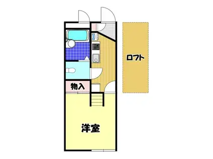 レオパレスFLOWERHILL(1K/1階)の間取り写真