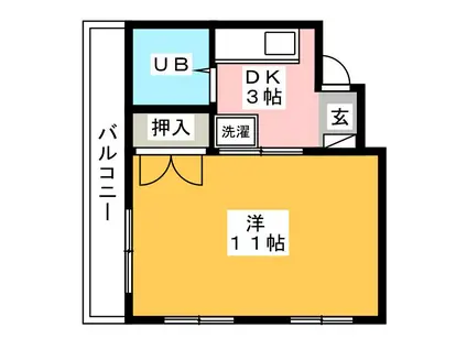 ル・セレッソ(1DK/5階)の間取り写真