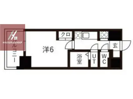 ワールドアイ大阪城イーストIII(1K/10階)の間取り写真