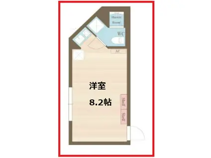 ゼーレ新小岩(ワンルーム/2階)の間取り写真