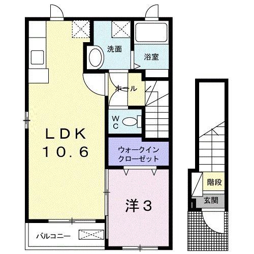 シャトー・ヴィクトリア(1LDK/2階)の間取り写真