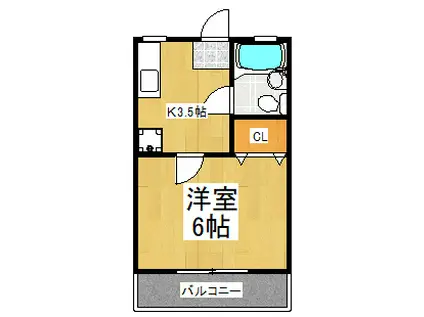 ダイワハイツ(1K/3階)の間取り写真