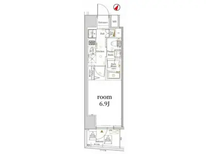 ログ初台(1K/10階)の間取り写真