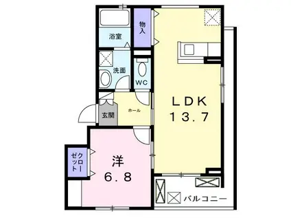 プレミール京都(1LDK/3階)の間取り写真