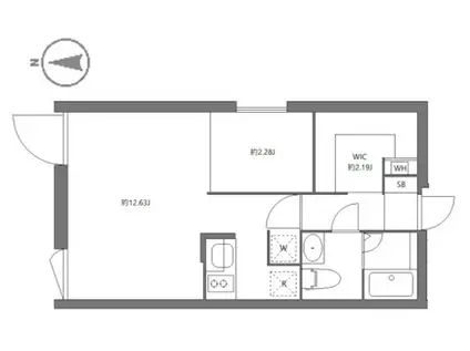 フラッフィー落合南長崎(1LDK/4階)の間取り写真