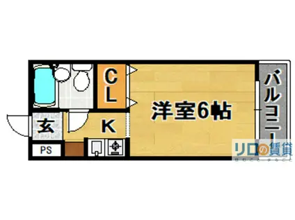 ドリームハイツ(1K/7階)の間取り写真