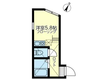 ユニテックホームズ(ワンルーム/1階)の間取り写真