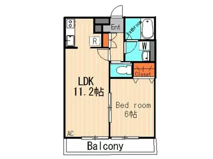 CASA DE PORTO(1LDK/2階)の間取り写真