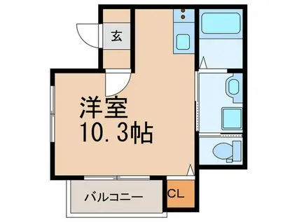 ヴェルステラ(ワンルーム/1階)の間取り写真