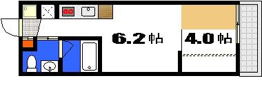 リヴィエール戸坂II(ワンルーム/3階)の間取り写真