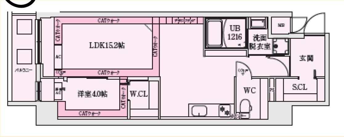 LEGALAND猫 MIYAKOJIMA(1LDK/6階)の間取り写真