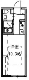 エストレビータ草津II(ワンルーム/1階)の間取り写真