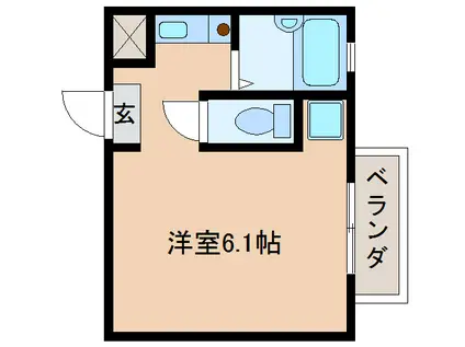 アメニティ(ワンルーム/2階)の間取り写真