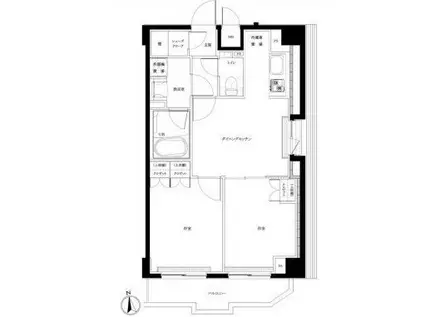 ルーブル練馬伍番館(2DK/6階)の間取り写真