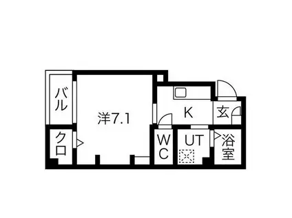 エヌエムスワサントドゥウエスト(1K/2階)の間取り写真