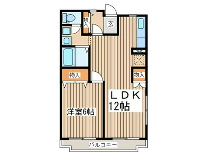 サンビーチ美松(1LDK/3階)の間取り写真