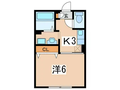 コーポ昴(1K/1階)の間取り写真