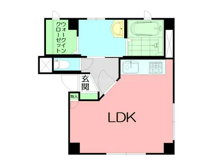 大門ビル(ワンルーム/3階)の間取り写真