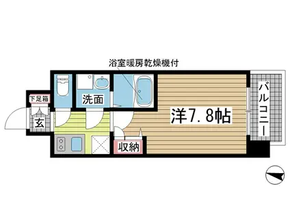 エスリード神戸三宮ノースゲート(1K/10階)の間取り写真