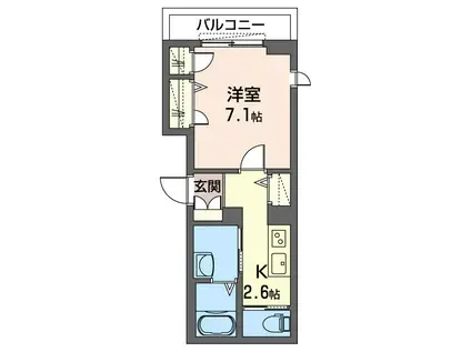 ベアーズガーデン板橋本町(1K/2階)の間取り写真