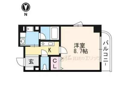 ヴェルデカーサ茨木(1K/5階)の間取り写真