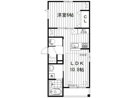 MAISON DE ZERO(1LDK/2階)の間取り写真