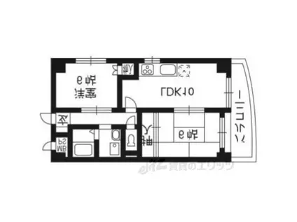 メゾン・パサージュ(2LDK/4階)の間取り写真