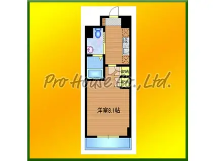 AZEST田無(1K/5階)の間取り写真