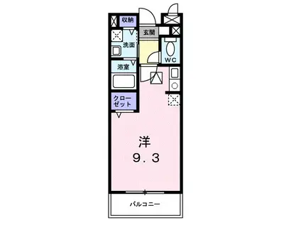 オーブ柏座(ワンルーム/1階)の間取り写真