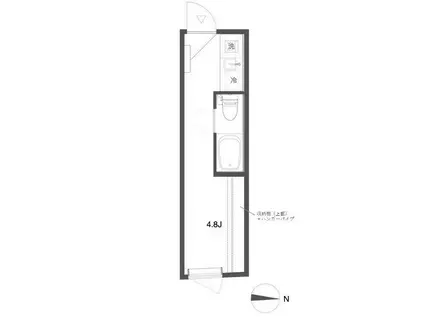 SA318(1K/3階)の間取り写真