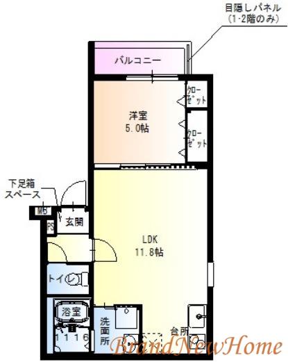 フジパレス堺東III番館(1LDK/1階)の間取り写真