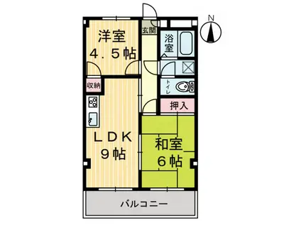 レジデンス・アート(2LDK/2階)の間取り写真