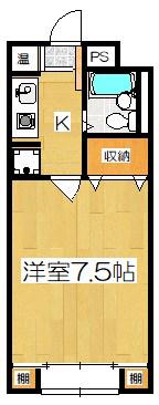 サンライズ大宅(1K/2階)の間取り写真