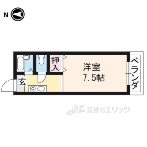 リバージュYMH(1K/1階)の間取り写真