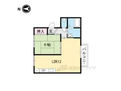 ダイナック2(2DK/1階)の間取り写真