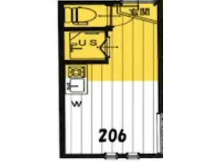 アーバンプレイス駒込B(ワンルーム/2階)の間取り写真