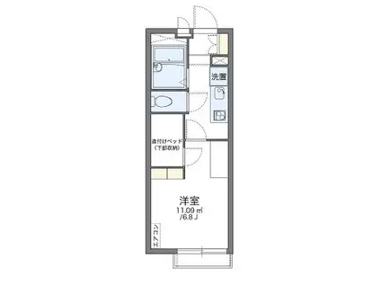 レオパレスプリマベーラ荻窪2(1K/2階)の間取り写真