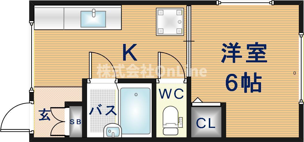 寿コーポ(1K/1階)の間取り写真